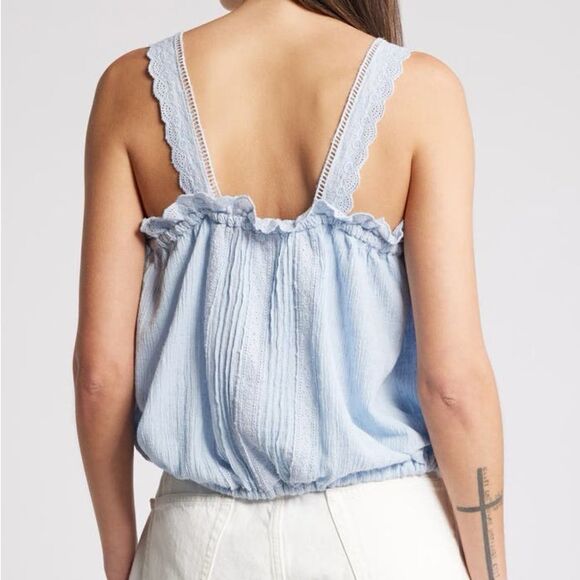 Free People NWT Because of You Tank in Light Blue Size Small - Picture 7 of 13
